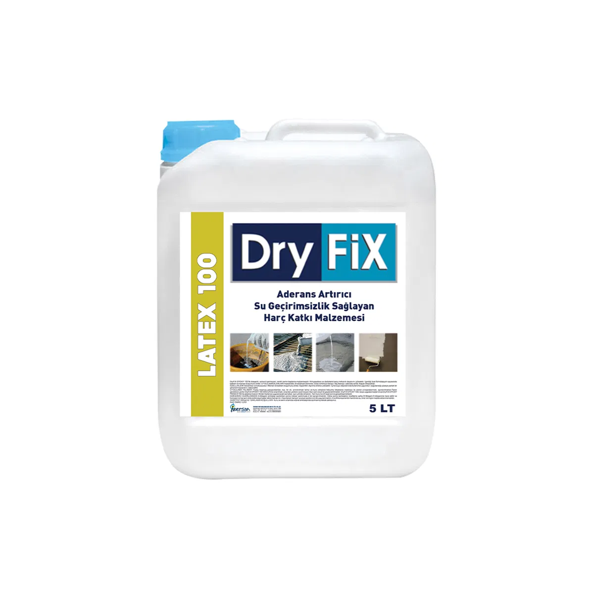 Dryfix Latex 100 Aderans Arttırıcı Su Geçirimsizlik Sağlayan Harç Katkı Malzemesi 5 lt