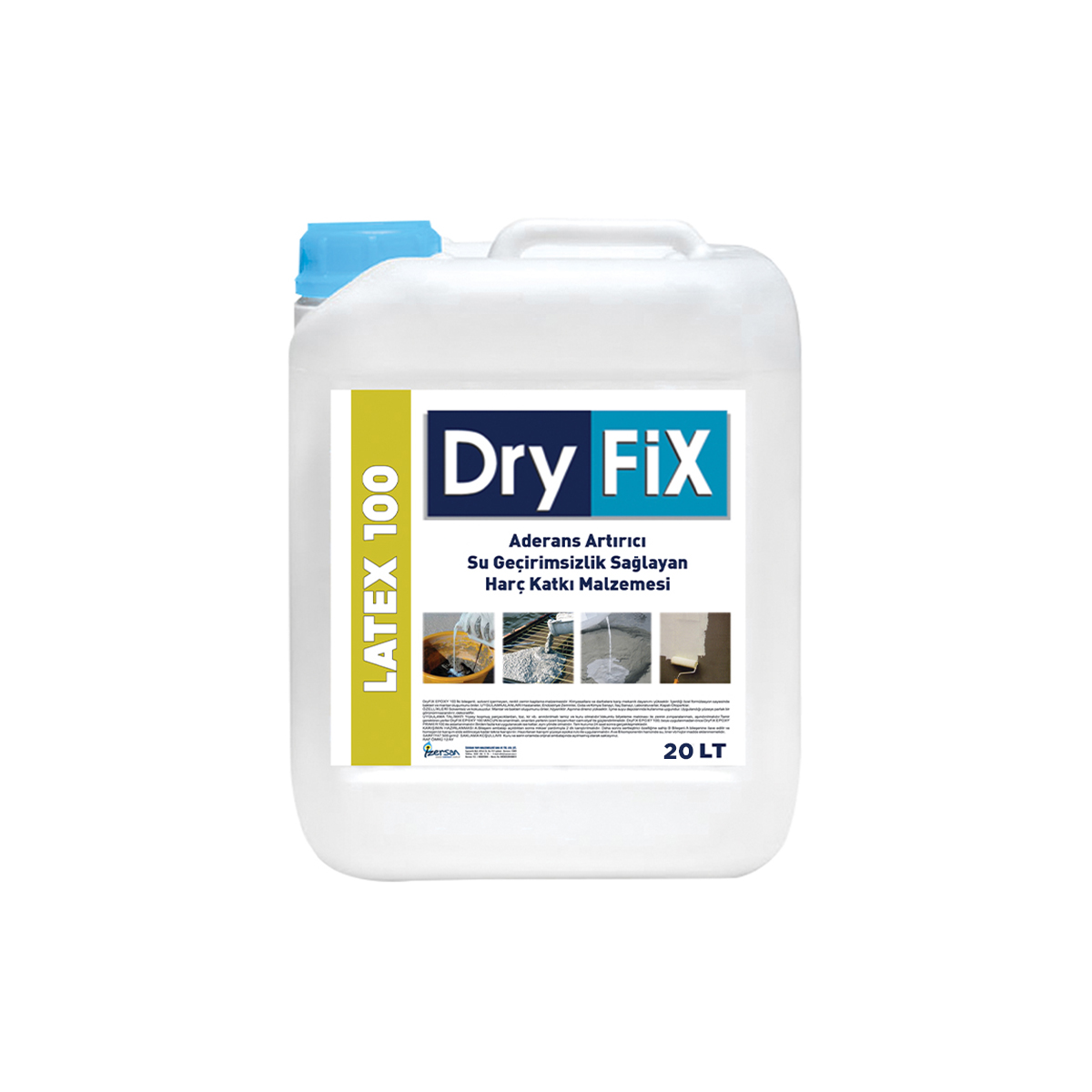 Dryfix Latex 100 Aderans Arttırıcı Su Geçirimsizlik Sağlayan Harç Katkı Malzemesi 20 lt