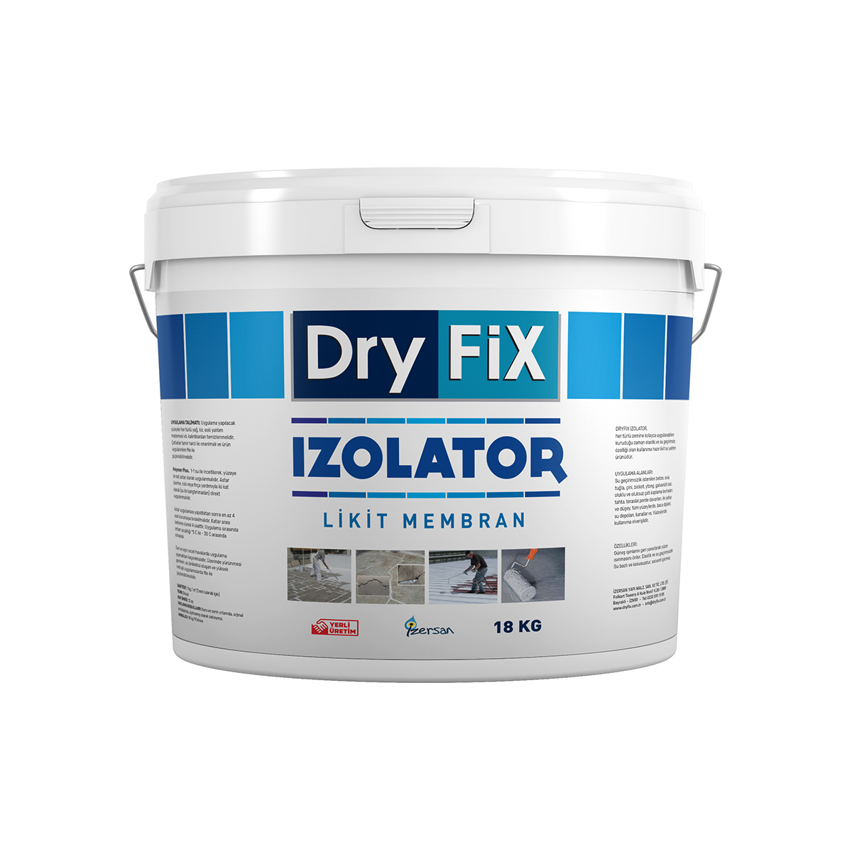 Dryfix İzolatör Elastomerik Reçine Esaslı Likit Membran 18 kg Beyaz