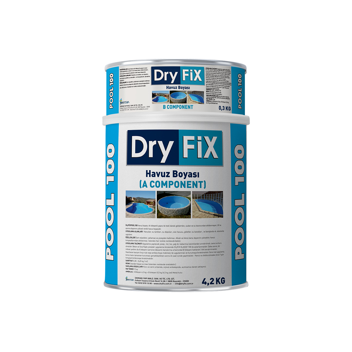 Dryfix Pool 100 Havuz Boyası 4,5 kg