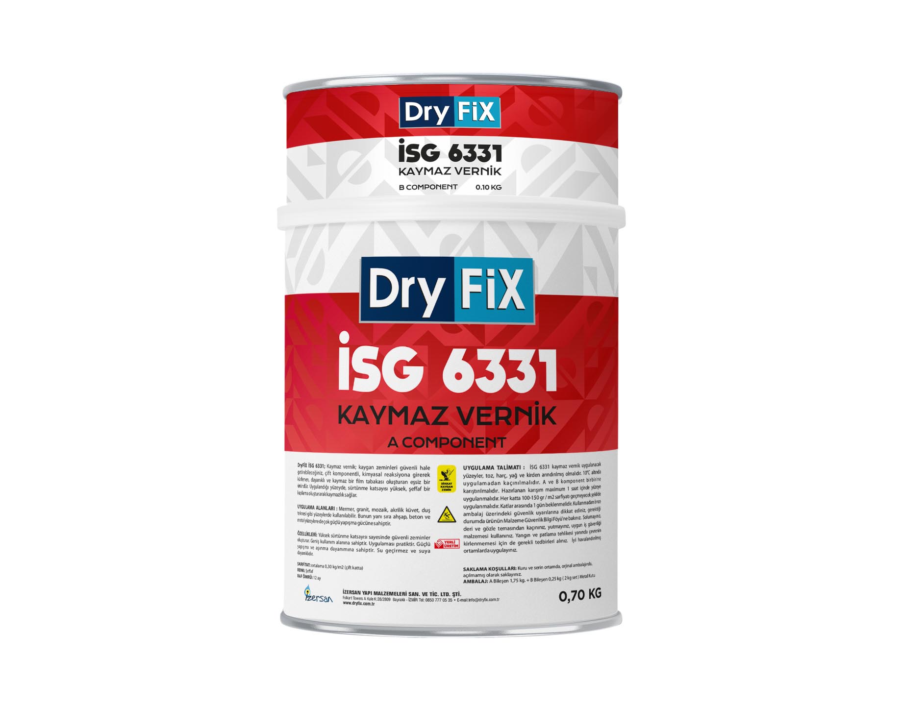 Dryfix ISG 6331 Kaymaz Vernik 0,8kg/set