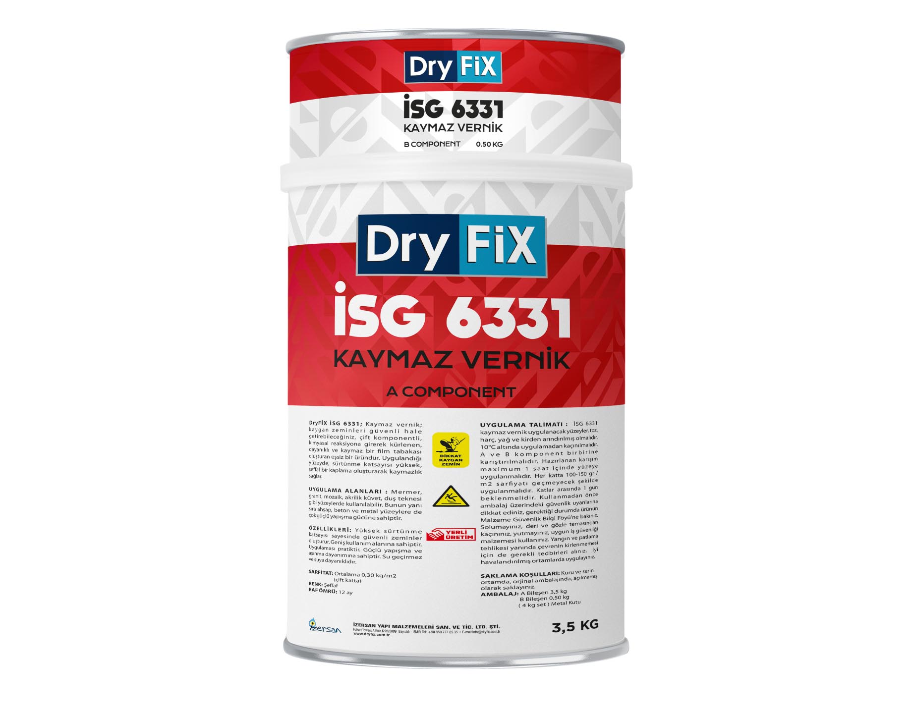 Dryfix ISG 6331 Kaymaz Vernik 4 kg/set