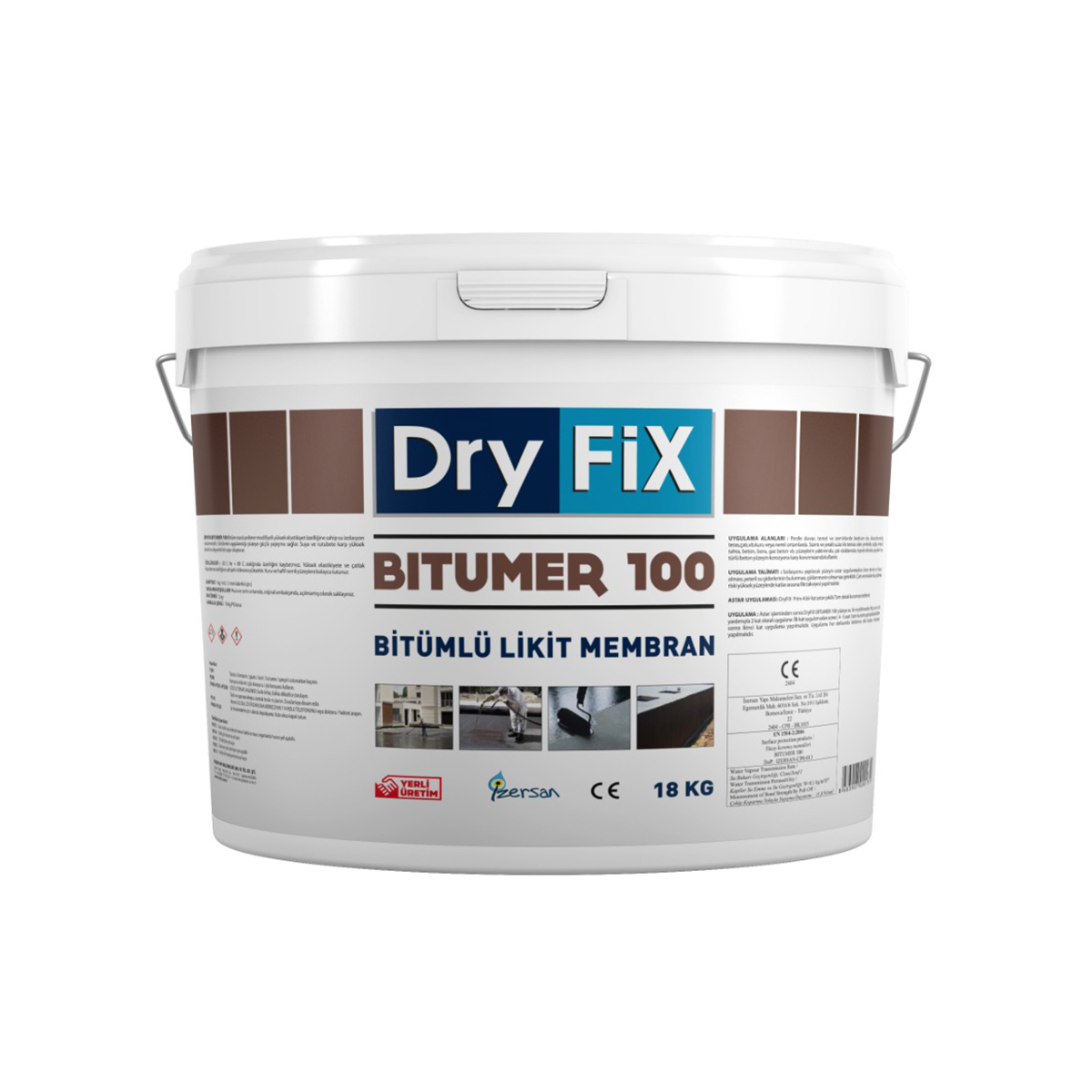 Dryfix BITUMER 100 Süper Elastik Bitümlü Likit Membran 18 kg