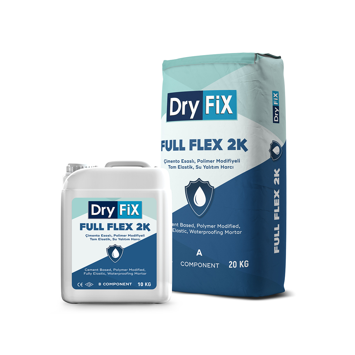 Dryfix Full Flex 2K Tam Elastik Çimento Esaslı Sürme Su Yalıtımı 30 kg