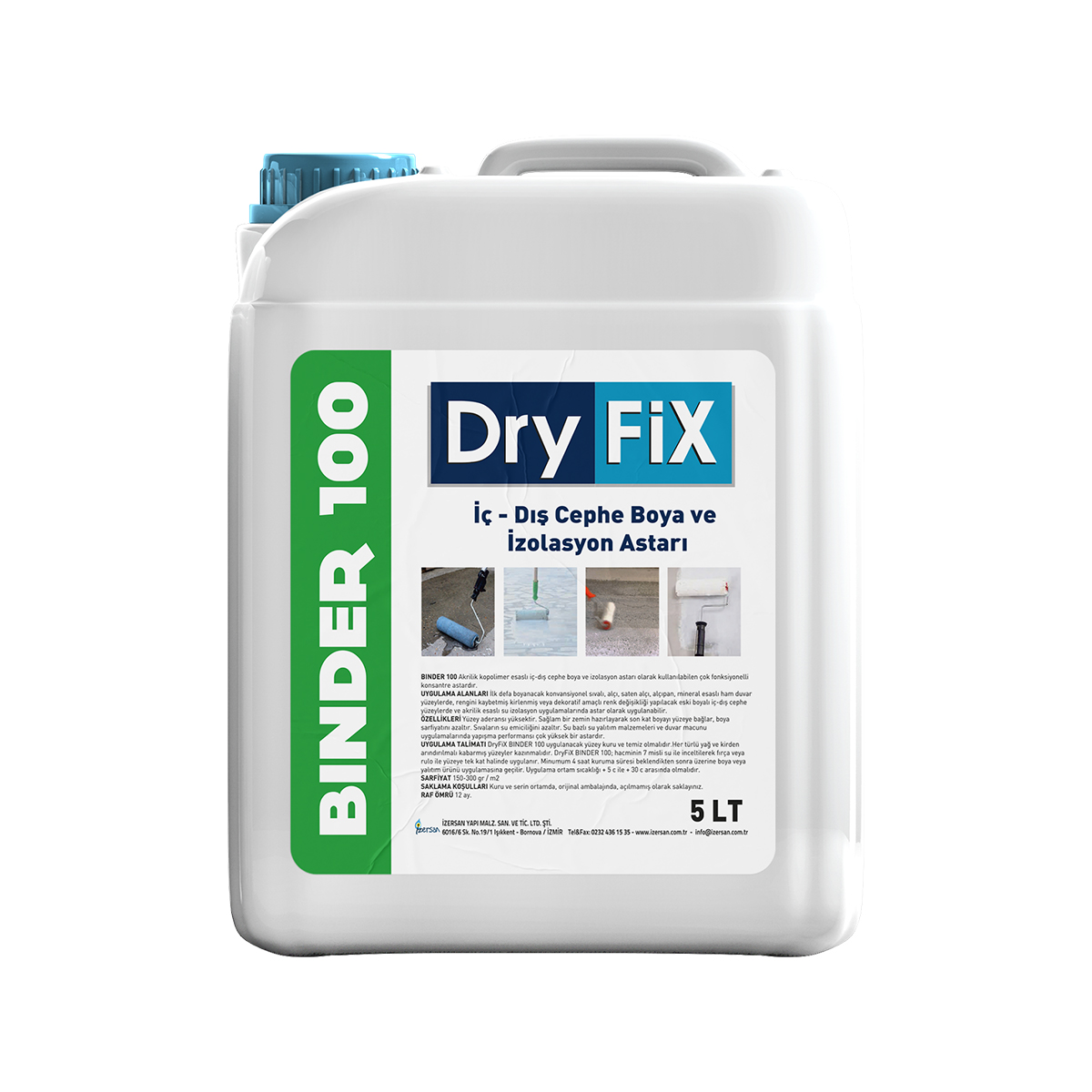 Dryfix Binder 100 İç-Dış Cephe Boya ve İzolasyon Astarı 5 lt