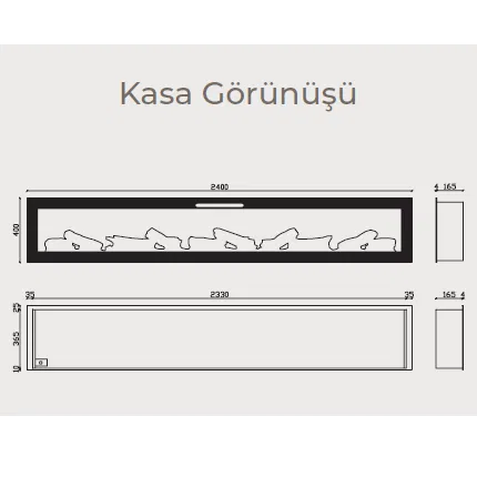 Masta 240 Elektrikli Isıtıcısız Şömine