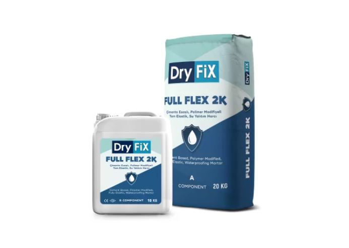 Dryfix Full Flex 2K Çimento Esaslı Tam Elastik Su Yalıtımı 20kg + 10 kg