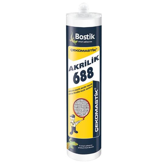 Çekomastik 688 Ekstra Elastik Akrilik Mastik Beyaz 310 ml