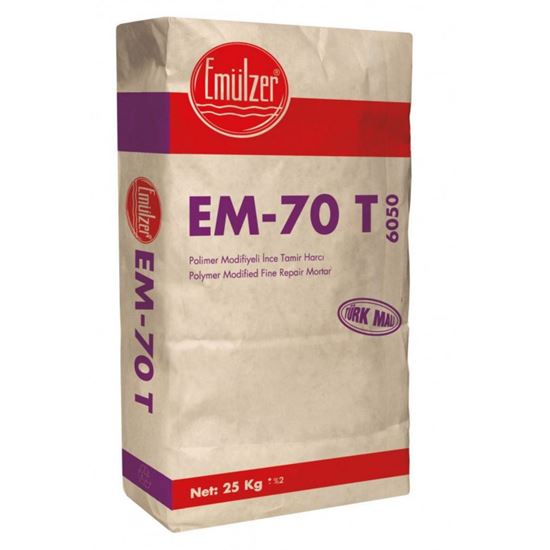 EM-70 T Polimer Modifiyeli İnce Tamir Harcı 25 kg/Kraft Torba