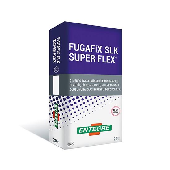 Fugafix SSF (2-6 mm) Süper Flex Çimento Esaslı Yüksek Performanslı Elastik Silikon Katkılı Derz Dolgusu CG2WA 20 kg Beyaz