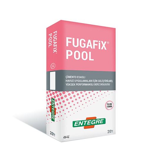 Fugafix Pool (2-6 mm) Çimento Esaslı Havuz Uygulamaları İçin Geliştirilmiş Yüksek Performanslı Derz Dolgusu CG2WA 20 kg Beyaz