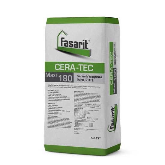 Fasarit Cera -Tec Maxi 180 Seramik Yapıştırma Harcı (C1TE) 25 kg Gri