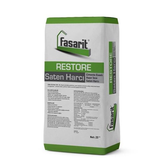 Fasarit Restore Saten Harcı Beyaz İnce Saten Harcı 20 kg