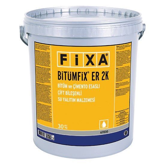 BİTÜMFİX ER 2K Bitüm ve Çimento Esaslı Çift Bileşenli Su Yalıtım Malzemesi (22 kg + 8 kg)