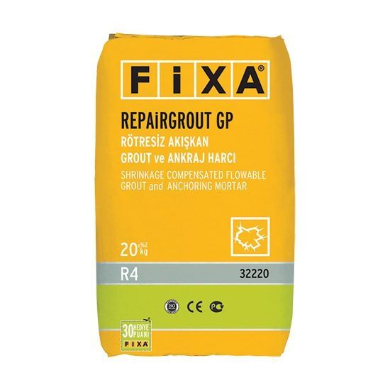 REPAİRGROUT GP F65 Rötresiz Akışkan Grout ve Ankraj Harcı R4 Sınıfı Gri 20 kg