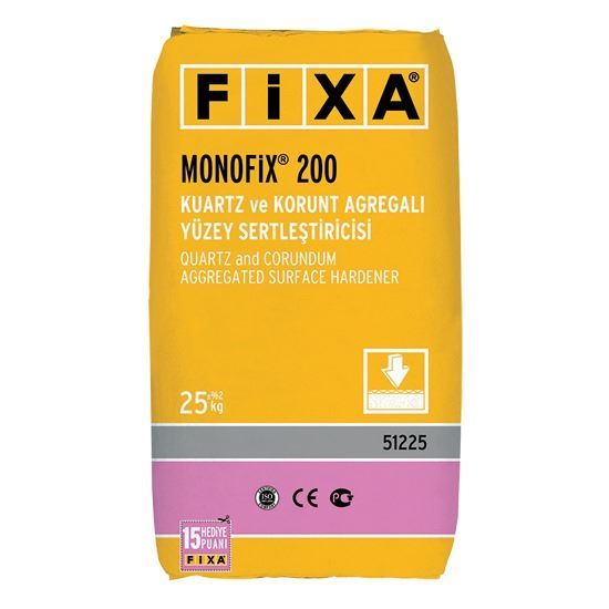 MONOFİX 200 Kuartz ve Korunt Agregalı Yüzey Sertleştiricisi Kırmızı 25 kg