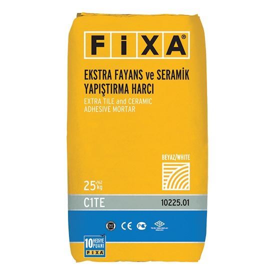 FİXA Ekstra Fayans ve Seramik Yapıştırma Harcı C1TE Beyaz 25 kg