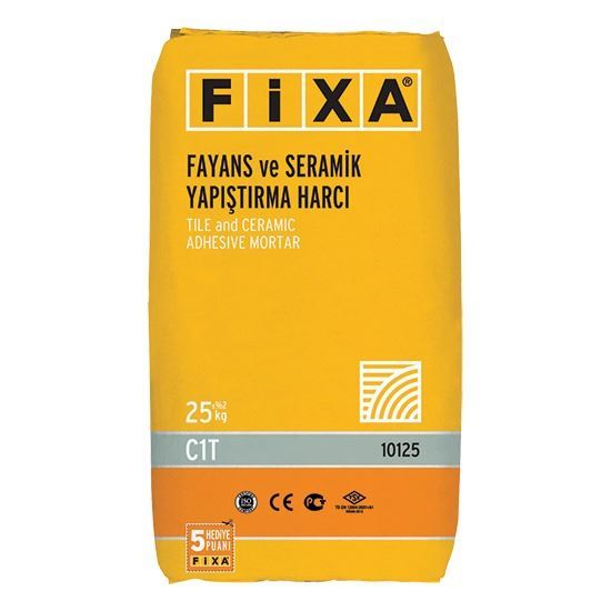 FİXA C1T Fayans ve Seramik Yapıştırma Harcı 25 kg Gri