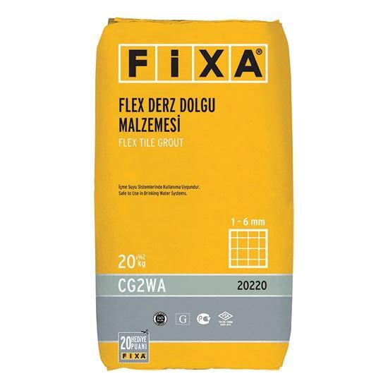 FİXA FLEX CG2WA Derz Dolgu Malzemesi (1 - 6 mm) 20 kg Açık Gri