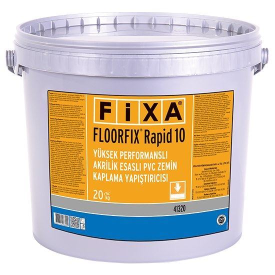 FLOORFİX Rapid 10 Yüksek Performanslı Akrilik Esaslı PVC Zemin Kaplama Yapıştırıcısı 20 kg