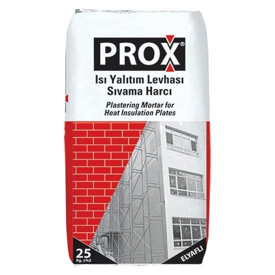 PROX 552 Isı Yalıtım Levhası Sıvama Harcı Elyaf Katkılı - Kalın 25 kg