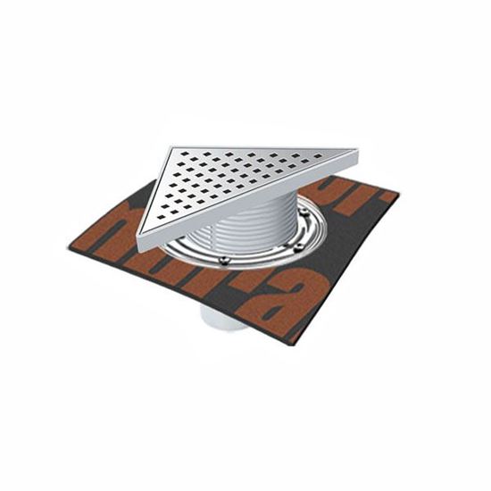 MTS 4301M-9 20 x 20 cm Üçgen Yalıtım Uyumlu Sistemler Membran Montajlı Alttan Çıkışlı Süzgeç Ø 50 mm 9 cm Yükseklik Parçası