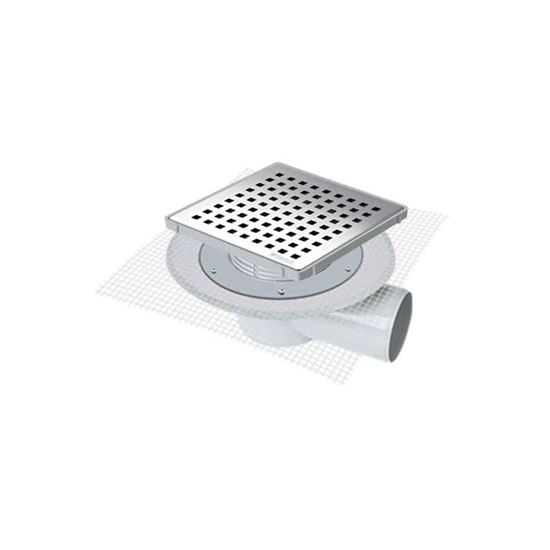 MTS 7106F-3 15 x 15 cm File Montajlı İzolasyon Uyumlu Yandan Çıkışlı Süzgeç Ø 100 mm 3 cm Yükseklik Parçası Çerçeveli Gövde