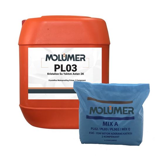 Molümer PL03 Kristalize Su Yalıtım Astarı 2K (20 kg + 6 kg)