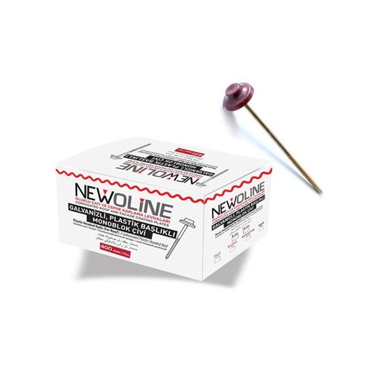 Newoline Galvanizli Monoblok Kırmızı Çivi 8 cm