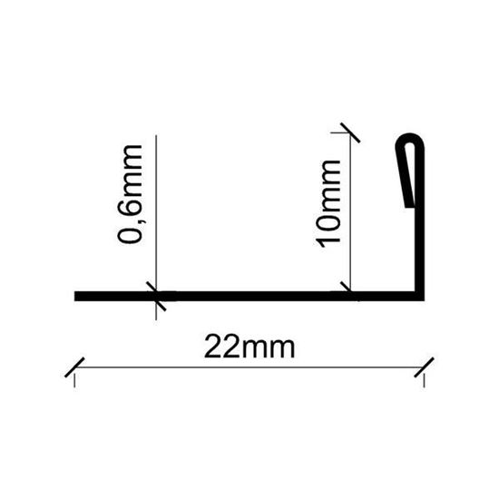 10 mm Paslanmaz Seramik Bitim Profili 270 cm Süper Ayna 0.60 mm