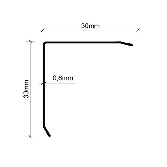 30x30 Paslanmaz Köşebent Profili 270 cm Ayna Sarı 0.60 mm