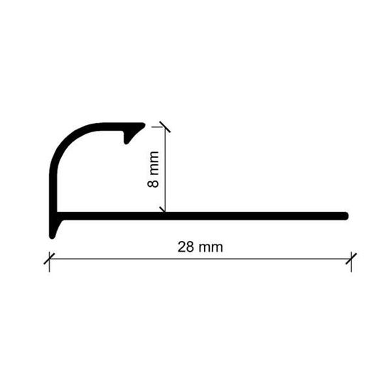 8 mm Alüminyum Dış Köşe Fayans Profili 270 cm Mat Eloksal
