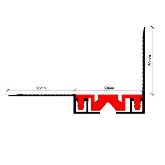 50 mm Seramik Üstü Duvar Zemin Dilatasyon Profili 300 cm