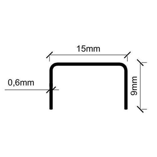 15 mm Paslanmaz Çelik Bordür Profili 270 cm Ayna Sarı 0.60 mm