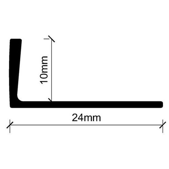 10 mm Alüminyum Fayans Bitim Profili 270 cm Mat Eloksal