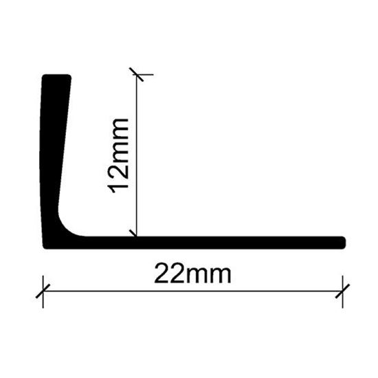 12 mm Alüminyum Fayans Bitim Profili 270 cm Mat Eloksal