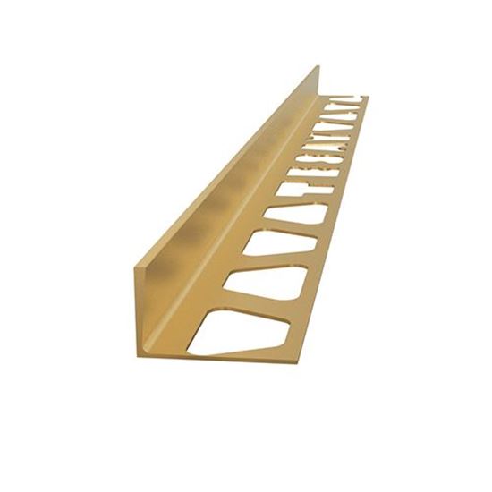 18 mm Alüminyum Fayans Bitim Profili 270 cm Sarı Eloksal