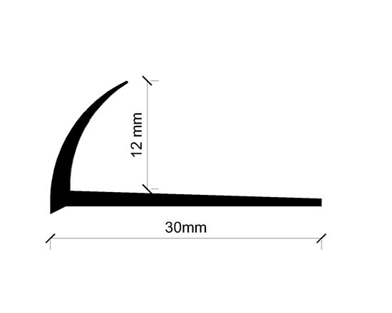 12 mm PVC Dış Köşe Fayans Profili 270 cm Beyaz