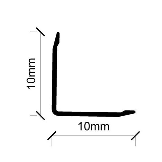 10 mm x 10 mm Alüminyum L Köşebent Profili 270 cm Mat Eloksal