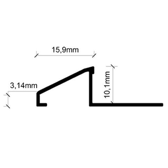 10 mm Seramik Altı Kot Farkı Profili 270 cm Mat Eloksal