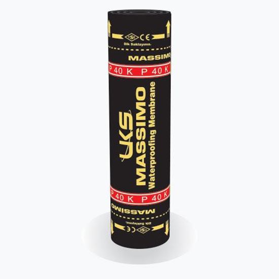 UKS Massimo P 40K Polyester Keçe Taşıyıcılı Kırmızı Mineral Taş Kaplı Su Yalıtım Membranı 3.5 mm